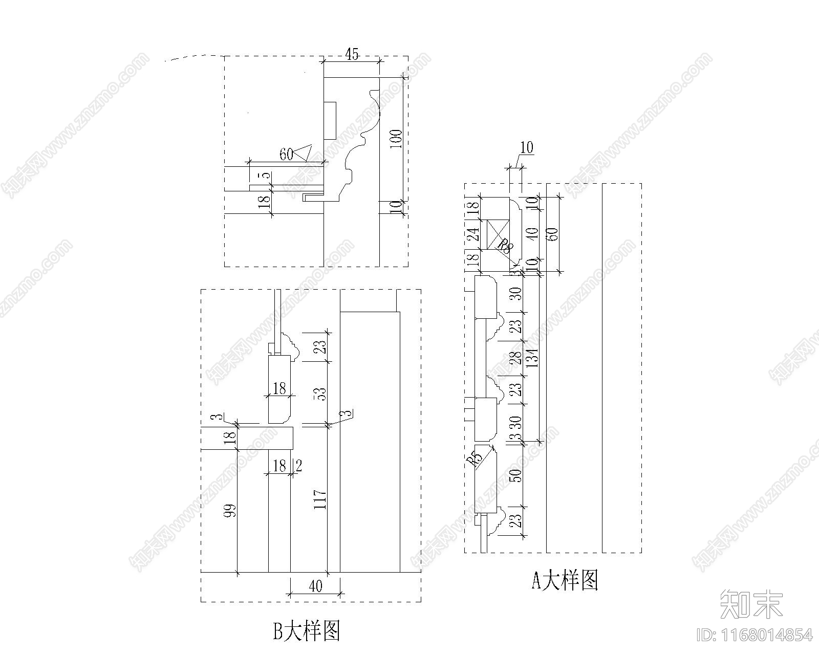 欧式家具节点详图cad施工图下载【ID:1168014854】