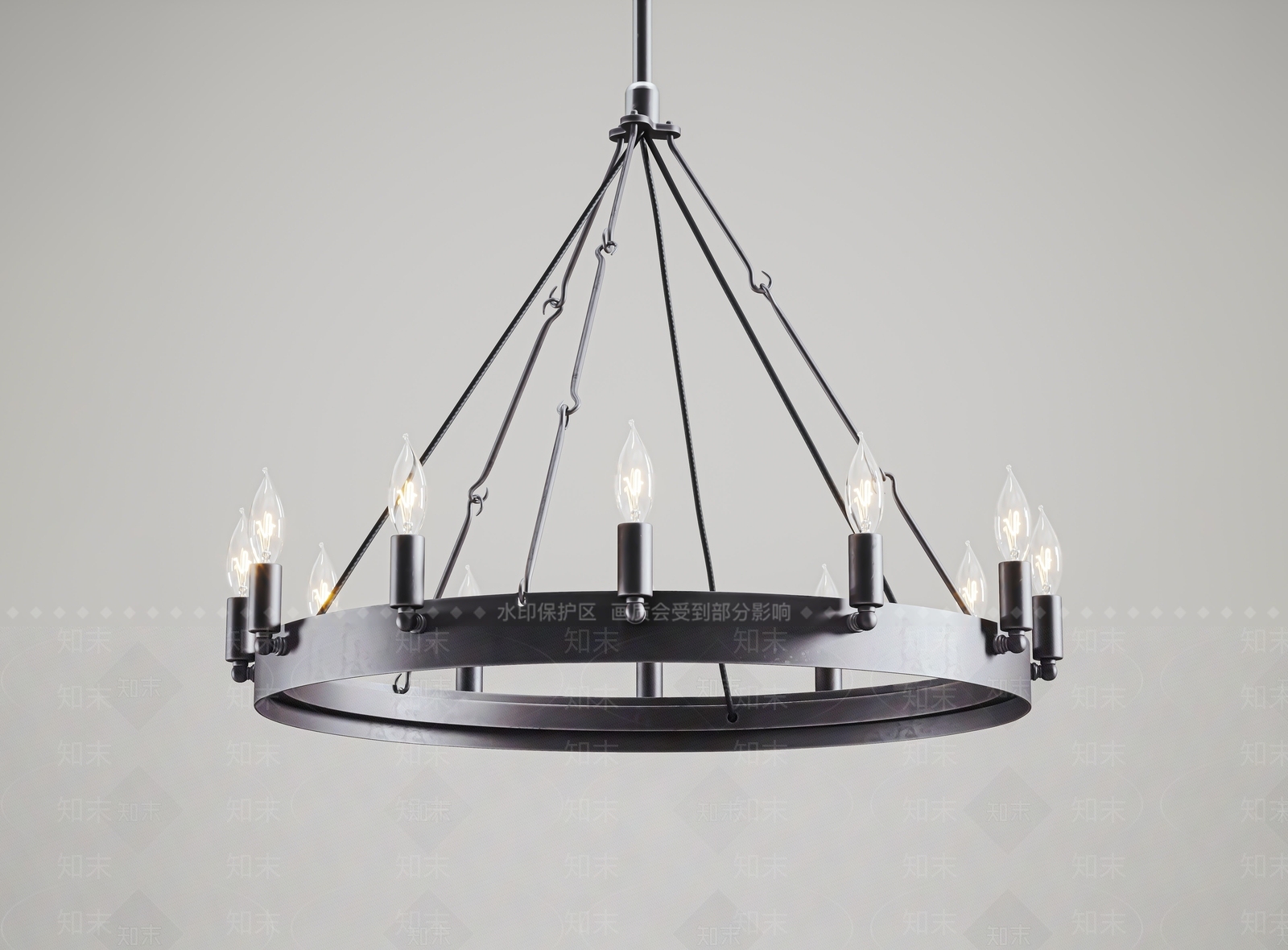 现代工业吊灯3D模型下载【ID:1168020624】