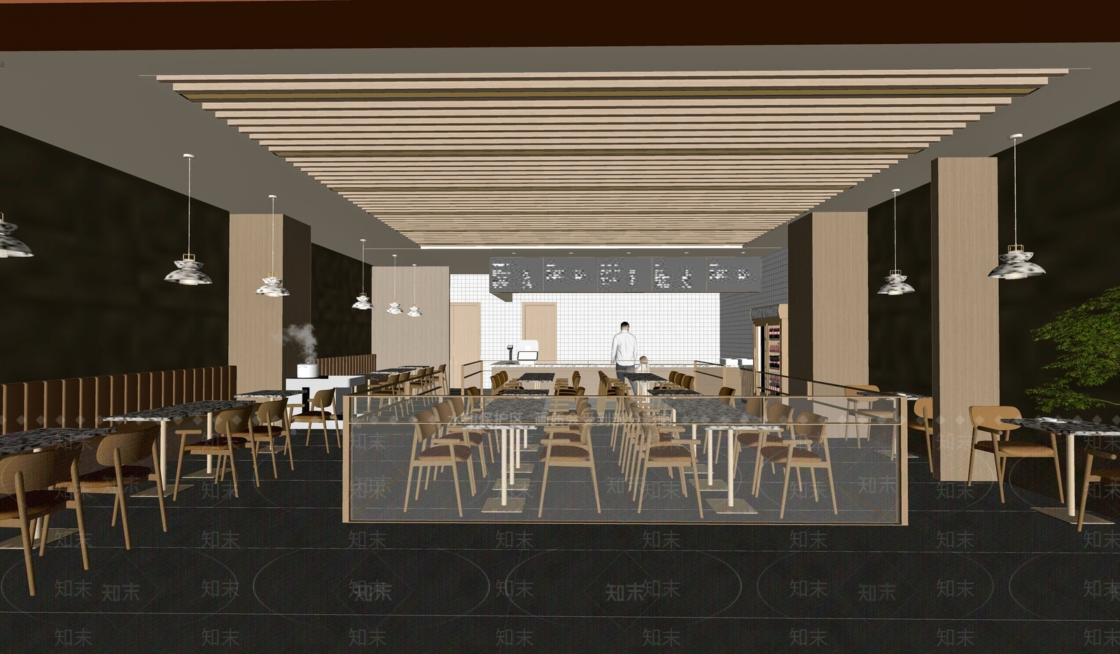 现代中餐厅SU模型下载【ID:1168021425】