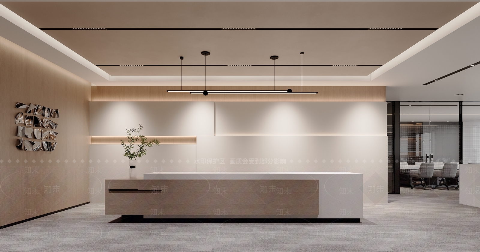 现代接待室3D模型下载【ID:1214684754】