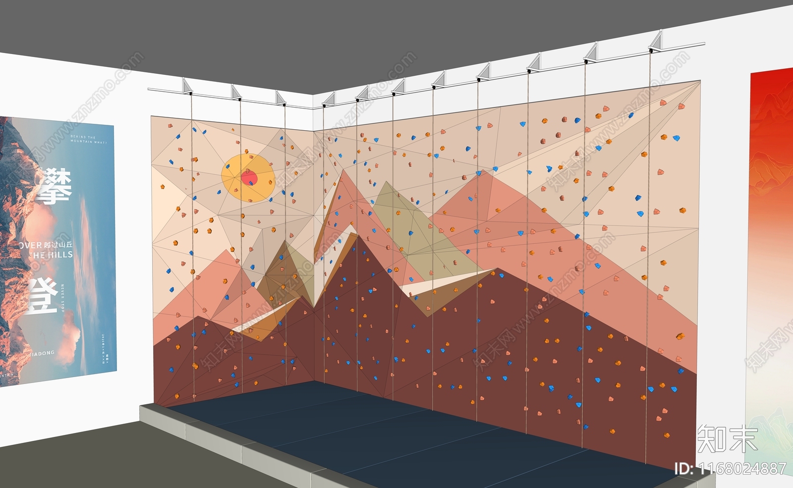 攀岩墙SU模型下载【ID:1168024887】
