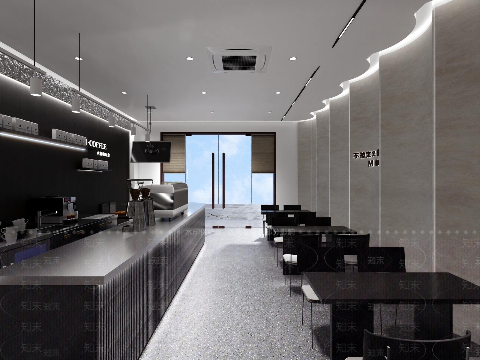 现代奶茶店3D模型下载【ID:1168026972】