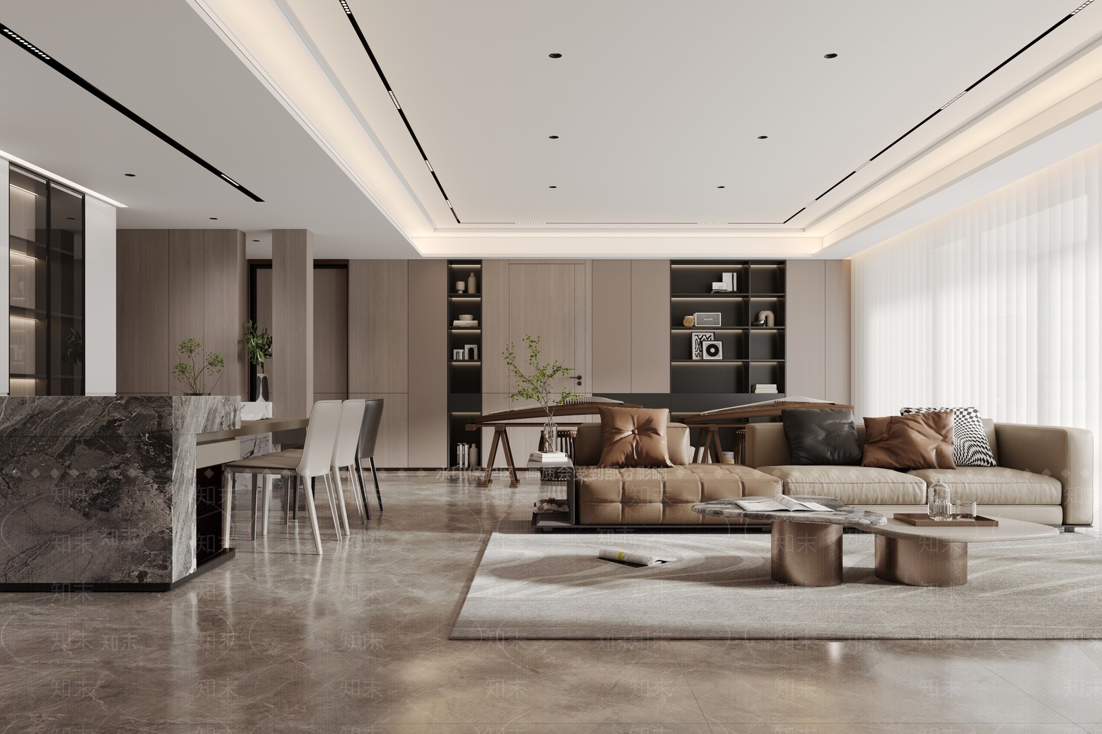 现代茶室3D模型下载【ID:1214684805】