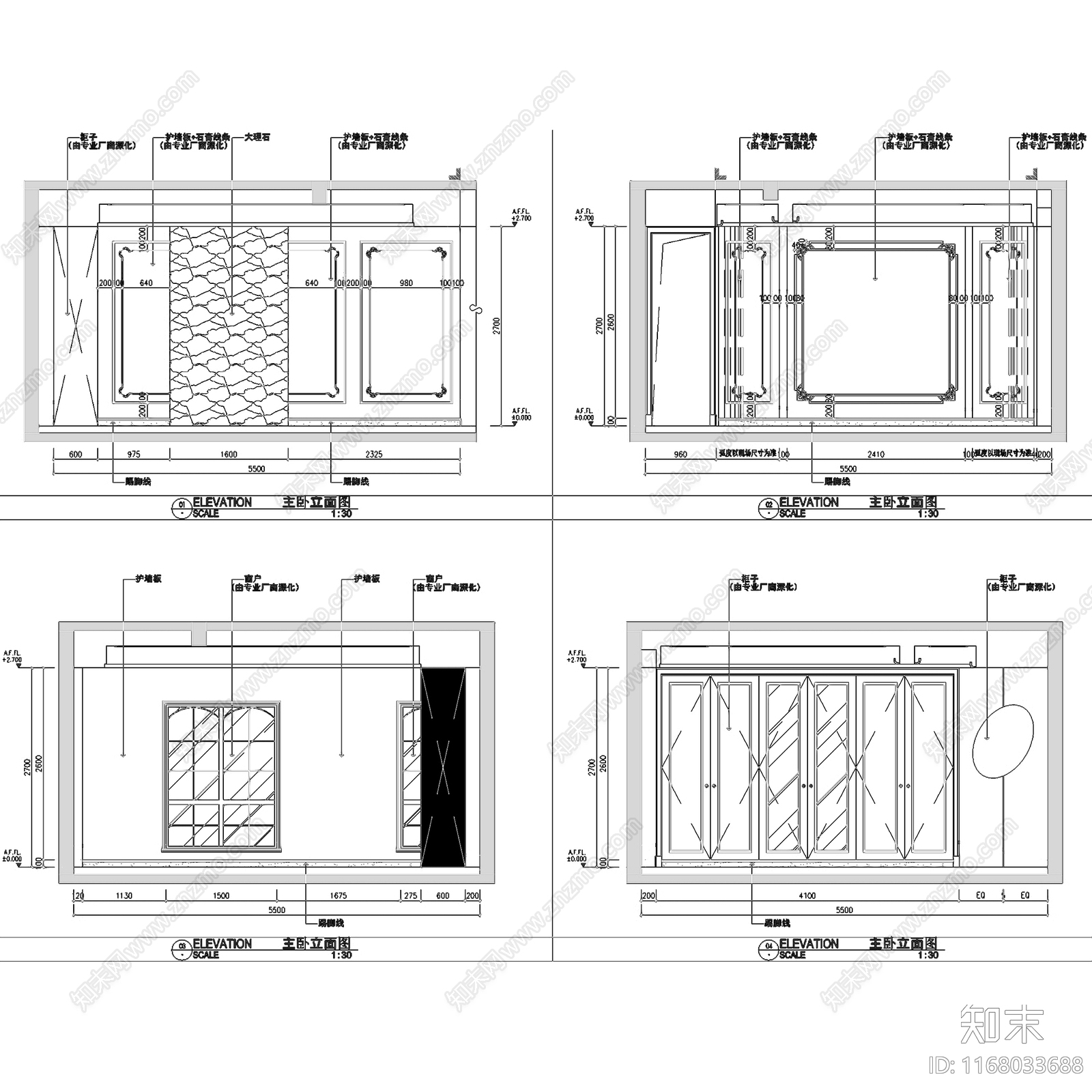 法式欧式昆山金大元三层别墅室内家装cad施工图下载【ID:1168033688】