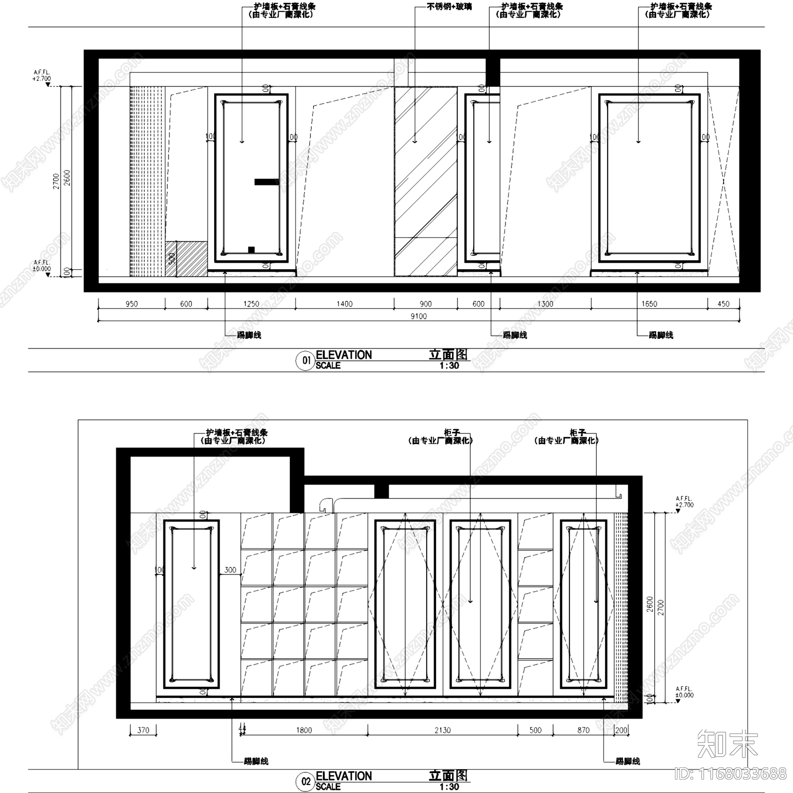 法式欧式昆山金大元三层别墅室内家装cad施工图下载【ID:1168033688】