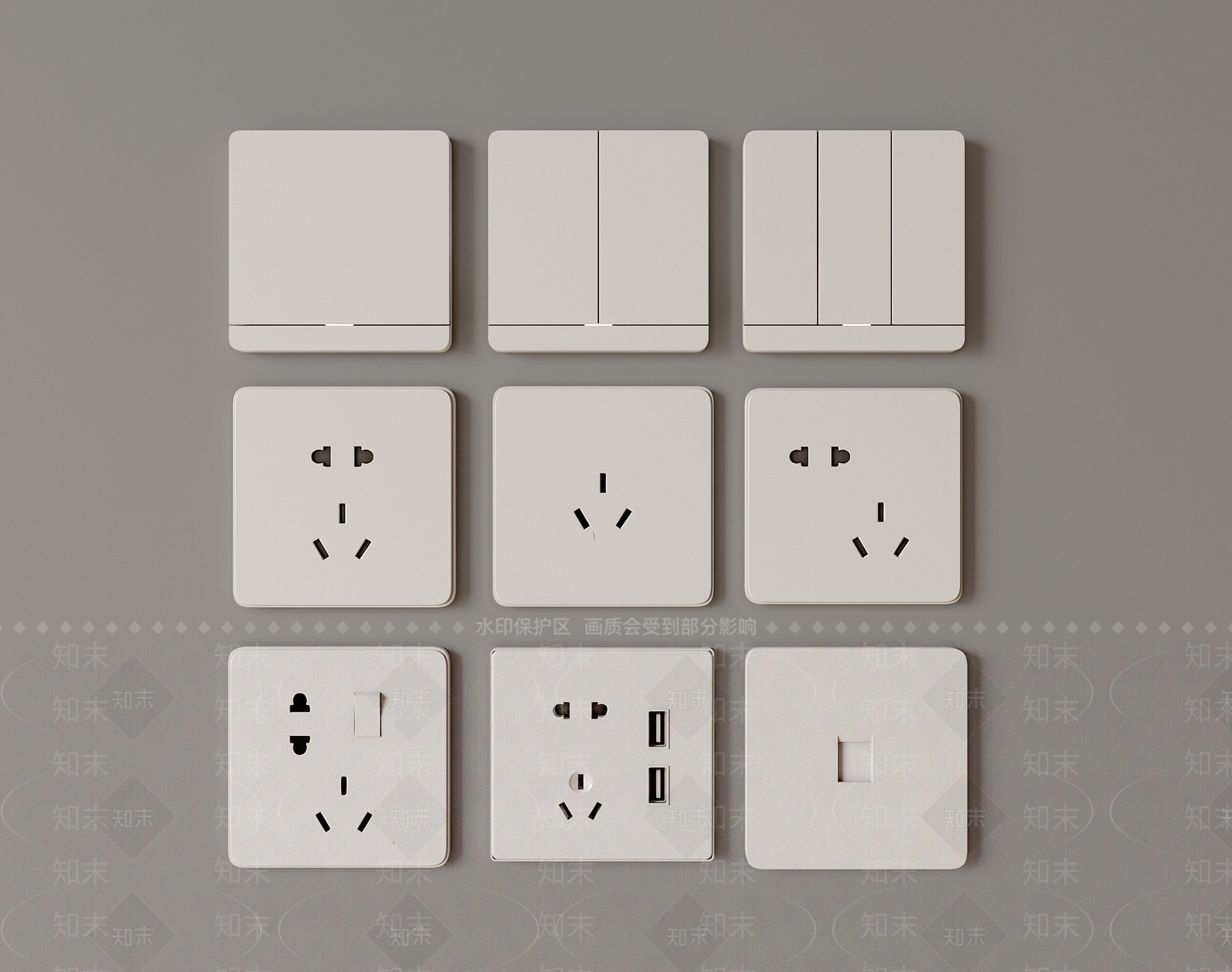 开关3D模型下载【ID:1168037504】