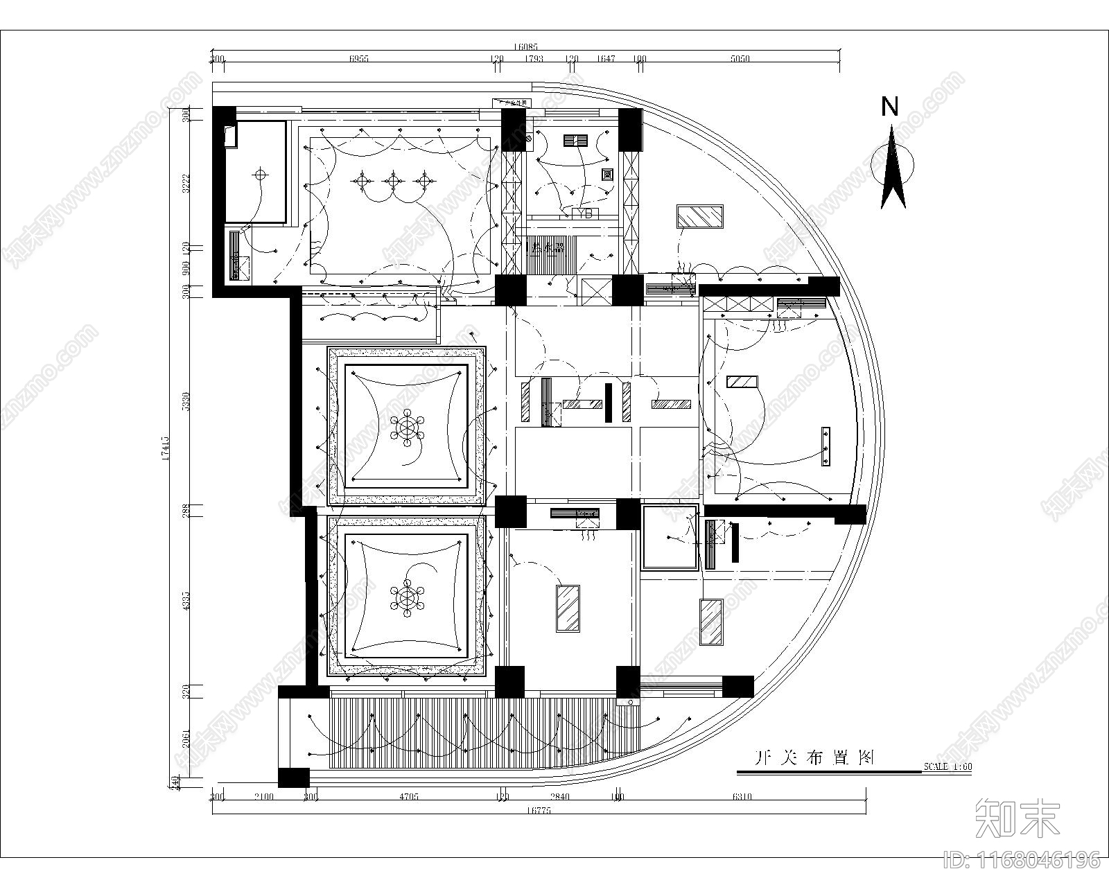 现代整体办公空间cad施工图下载【ID:1168046196】