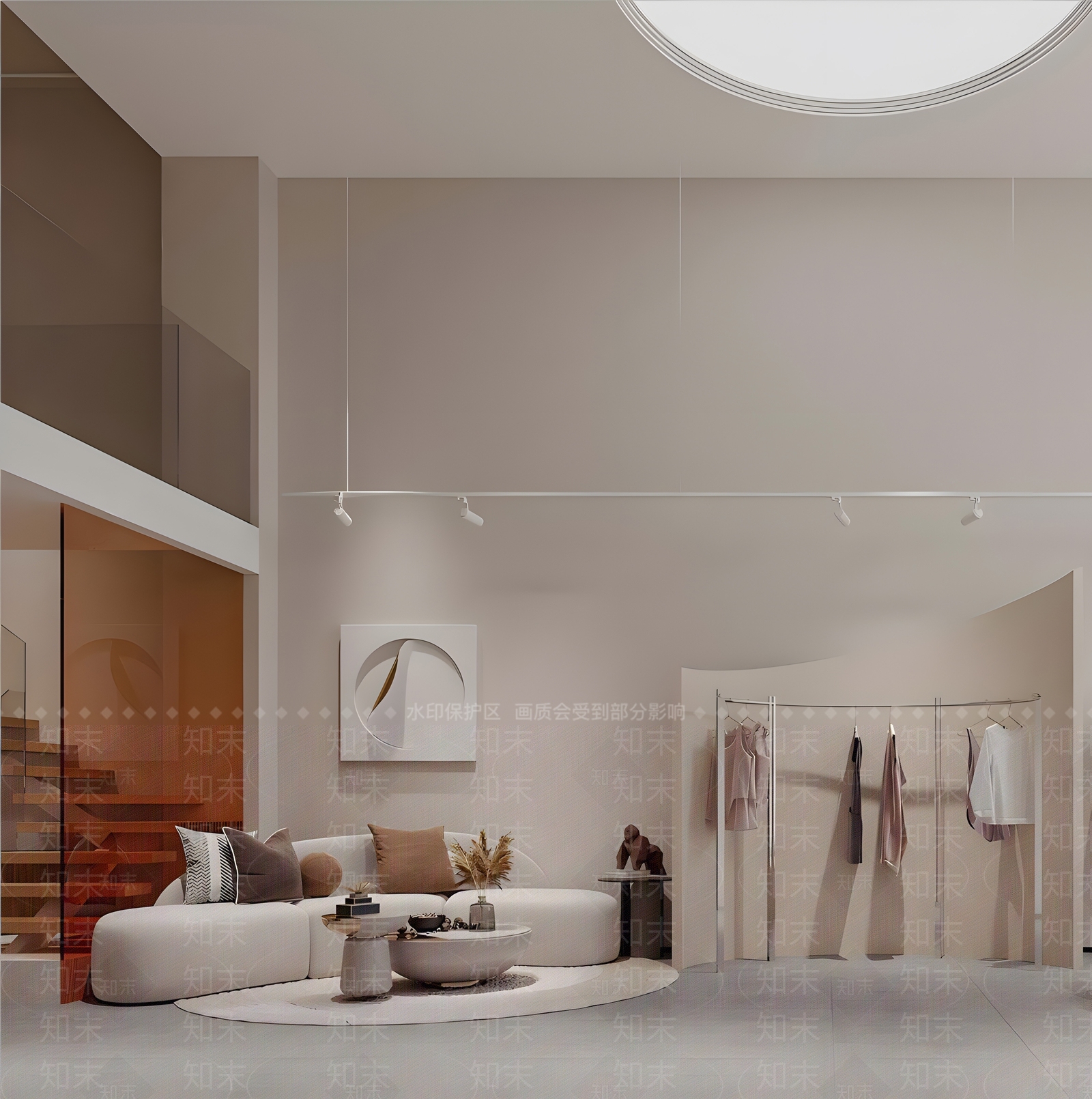 现代侘寂服装店SU模型下载【ID:1168055407】