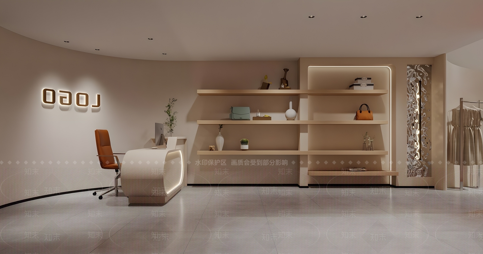 现代侘寂服装店SU模型下载【ID:1168058379】