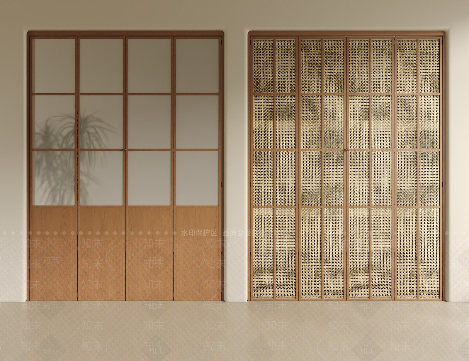 现代推拉门SU模型下载【ID:1168062394】