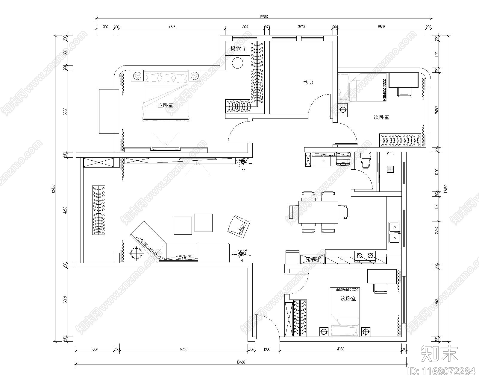 现代新中式住宅楼建筑施工图下载【ID:1168072284】