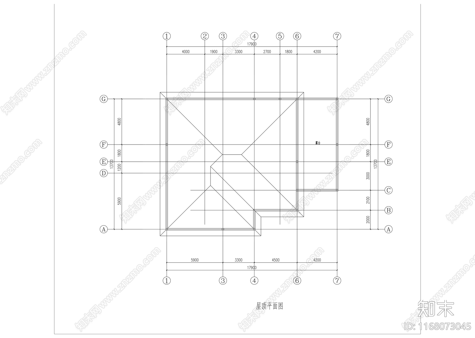 现代新中式别墅建筑cad施工图下载【ID:1168073045】