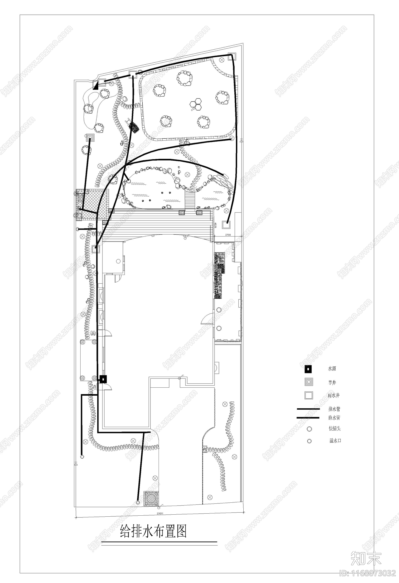 现代庭院cad施工图下载【ID:1168073032】