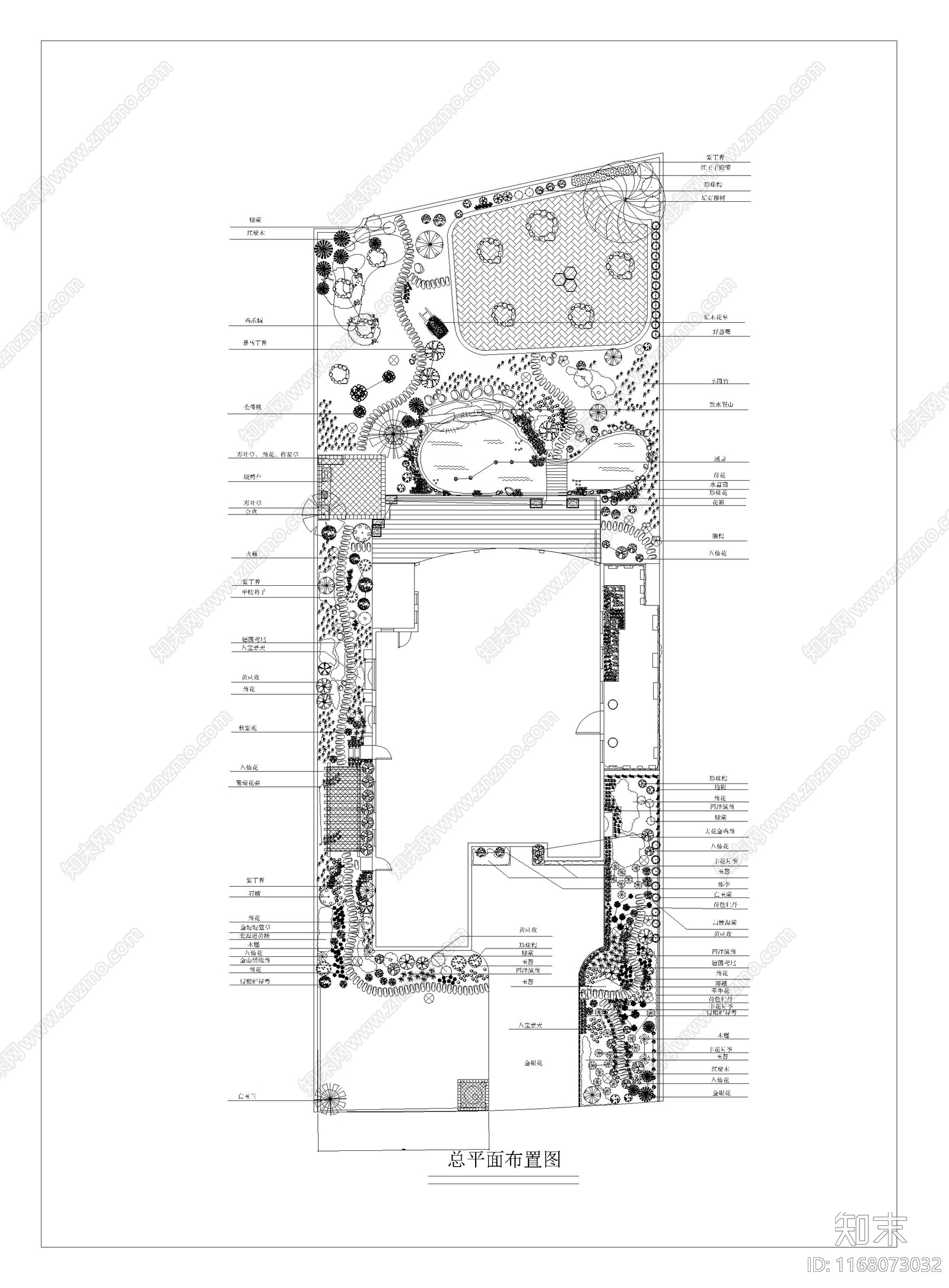 现代庭院cad施工图下载【ID:1168073032】