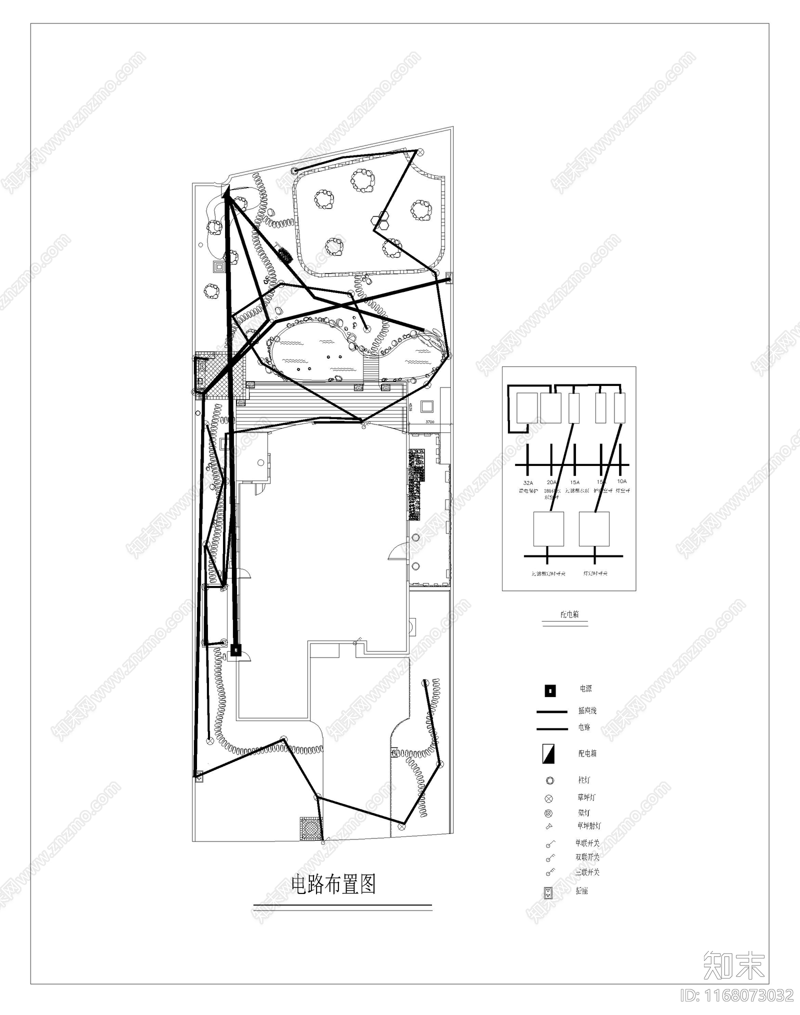 现代庭院cad施工图下载【ID:1168073032】