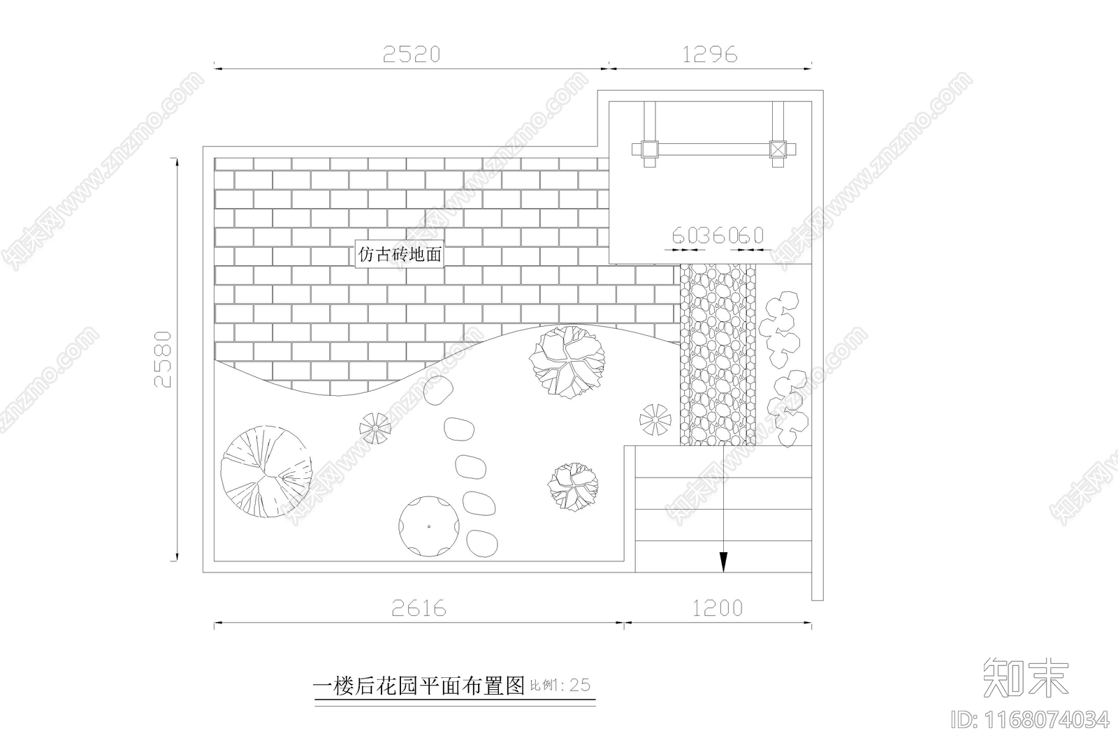 现代庭院cad施工图下载【ID:1168074034】