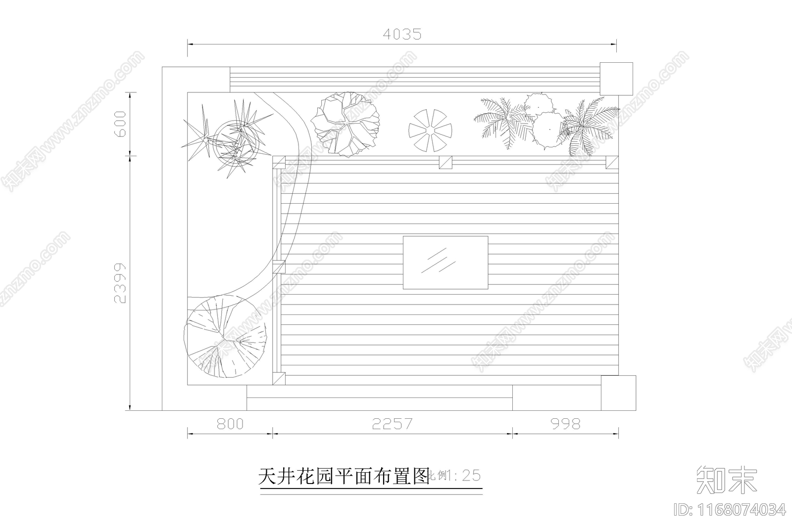现代庭院cad施工图下载【ID:1168074034】