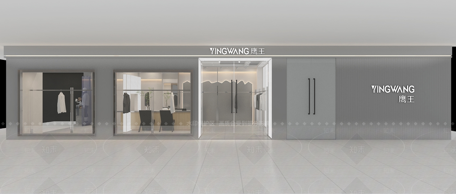 现代简约服装店3D模型下载【ID:1168076186】