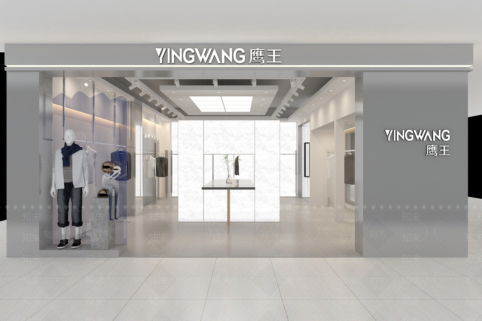 现代简约服装店3D模型下载【ID:1168076186】