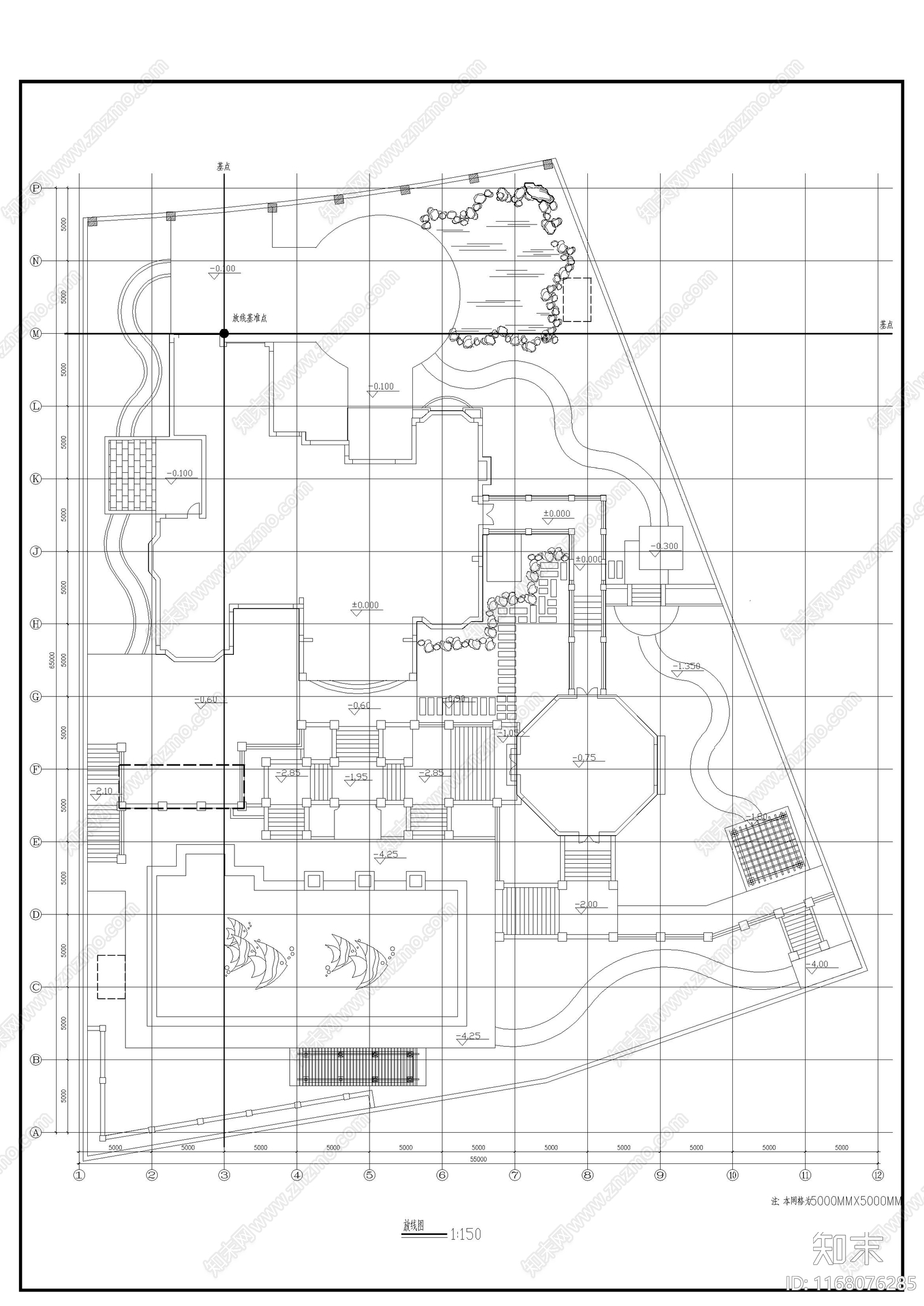 现代庭院cad施工图下载【ID:1168076285】