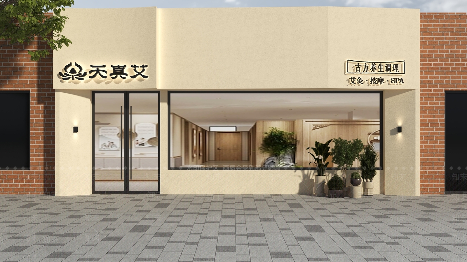 现代门头3D模型下载【ID:1168076833】