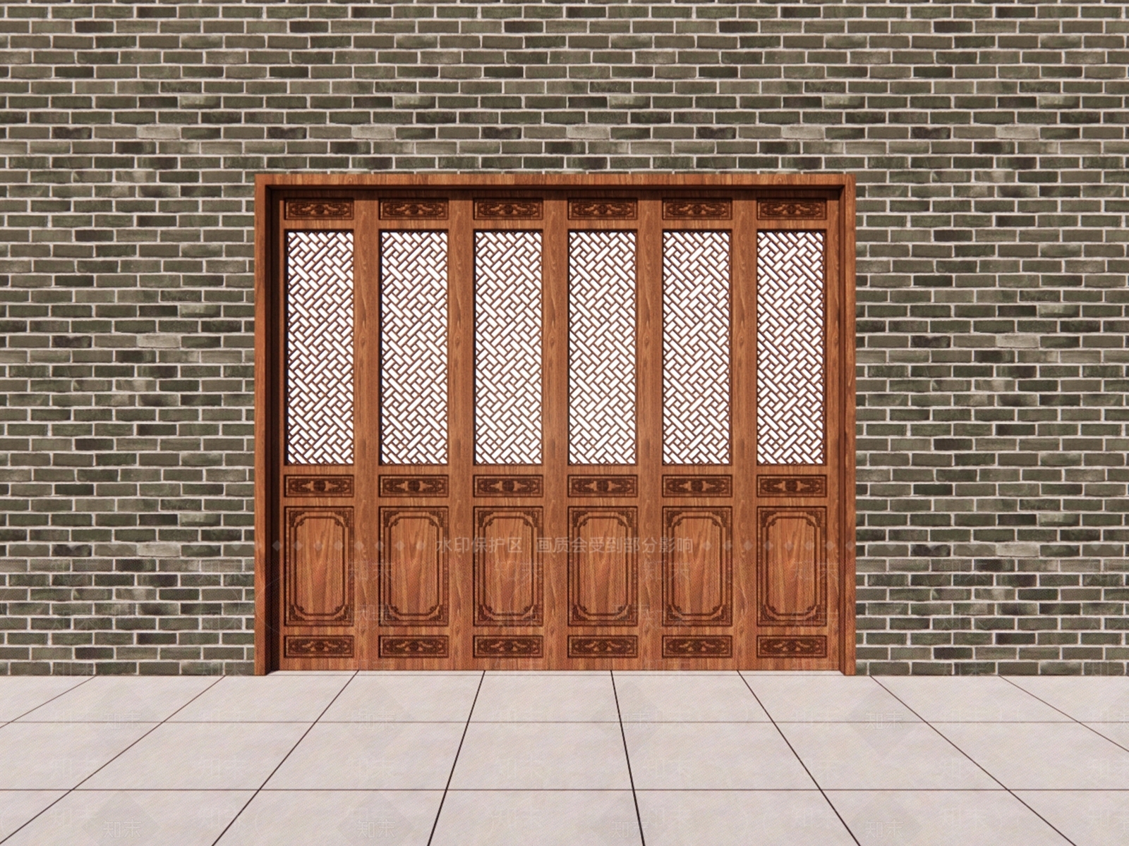 中式双开门SU模型下载【ID:1168104858】