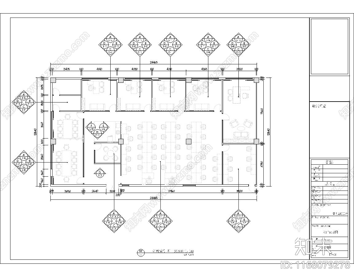 现代新中式住宅楼建筑cad施工图下载【ID:1168079278】