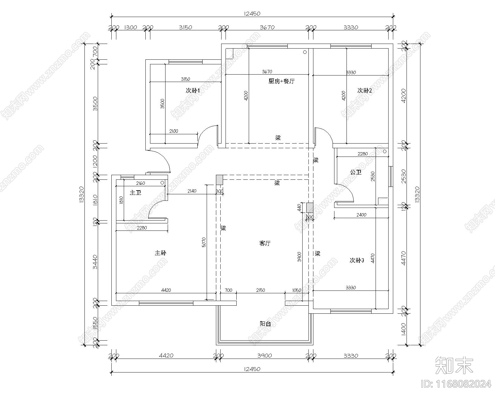 新中式住宅楼建筑cad施工图下载【ID:1168082024】