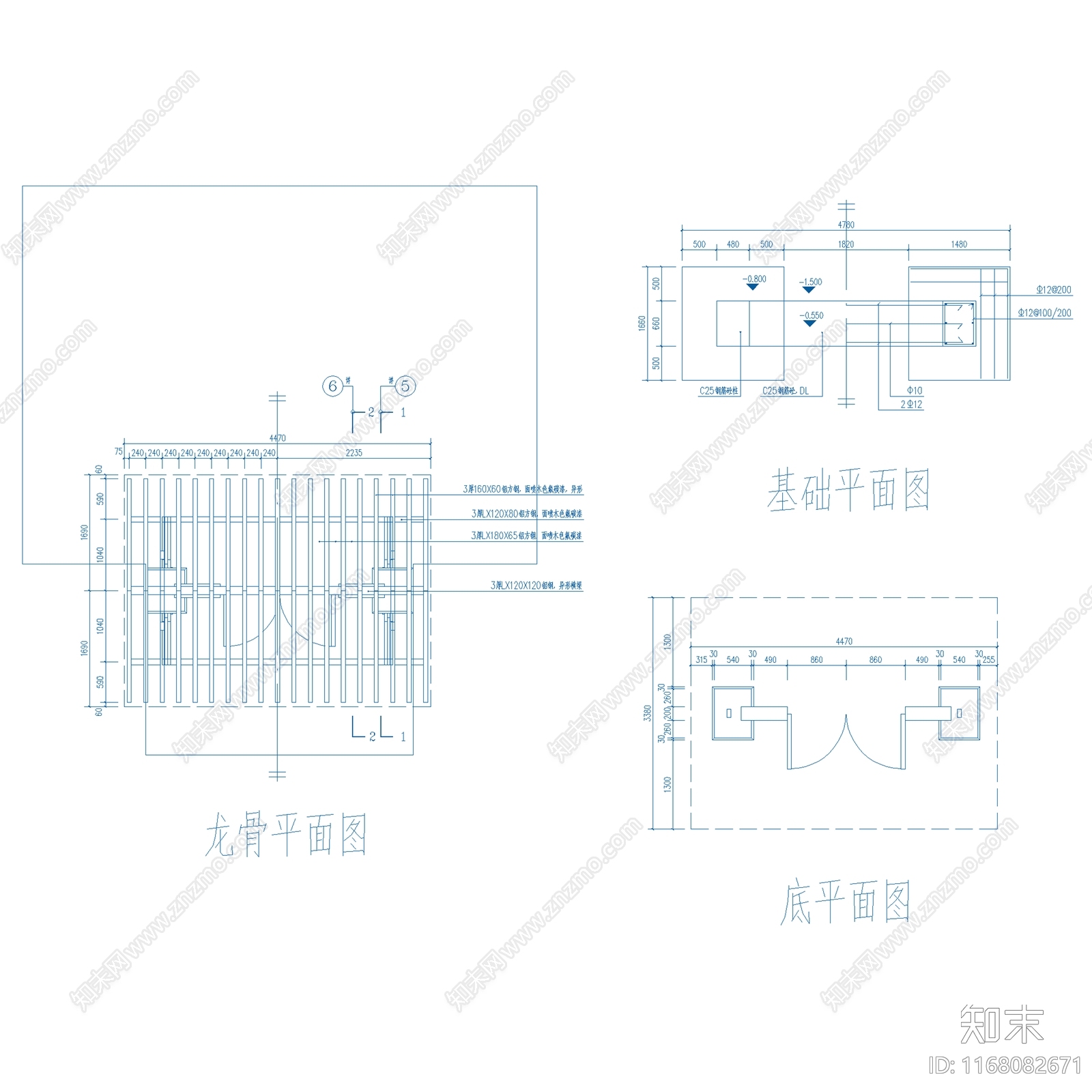 中古禅意门头施工图下载【ID:1168082671】