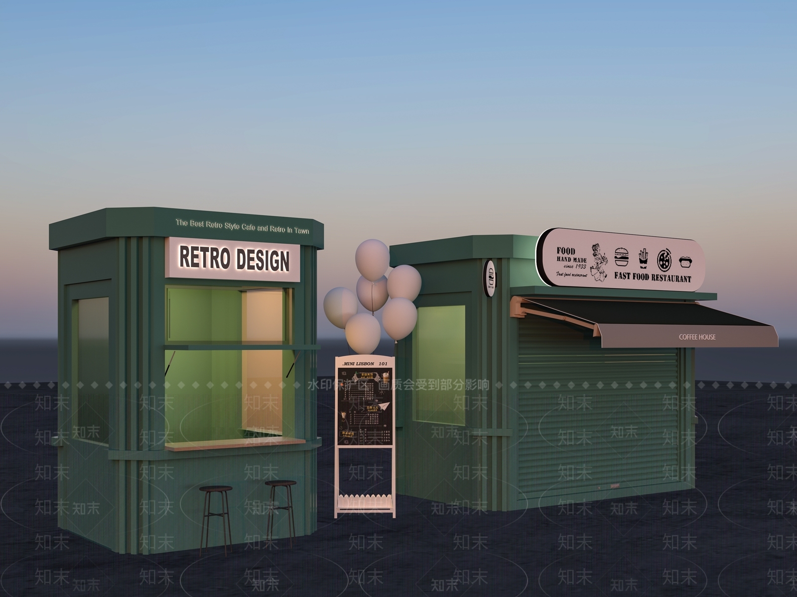 现代工业其他店铺SU模型下载【ID:1168084949】