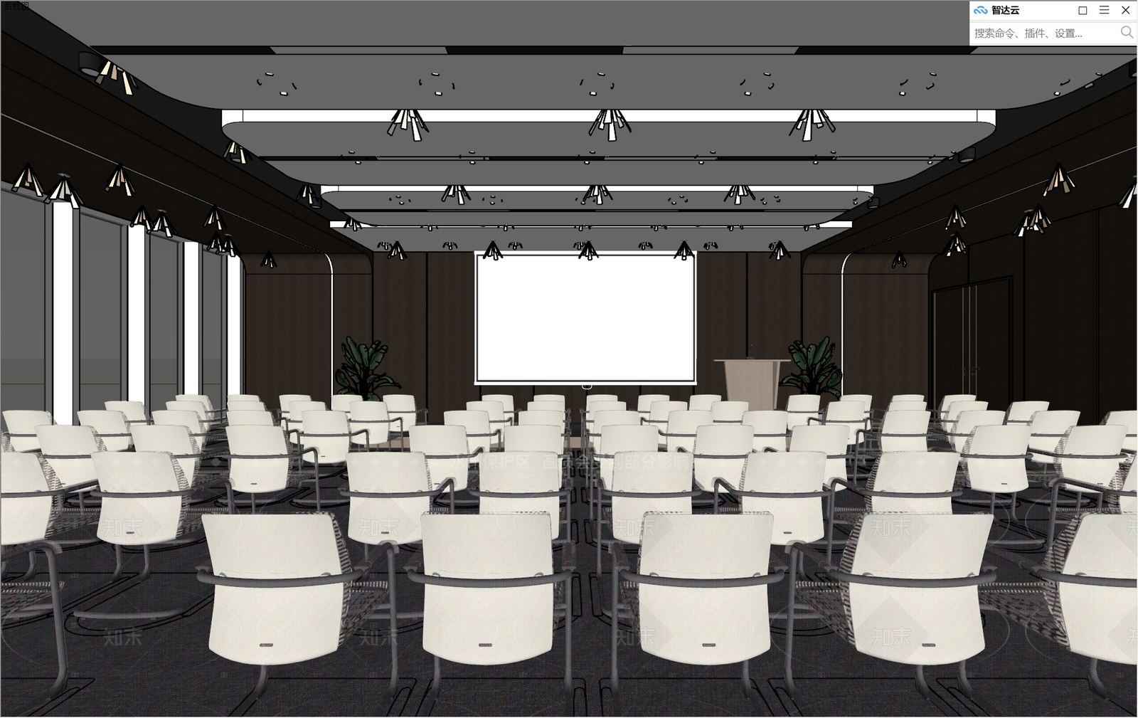 现代会议室SU模型下载【ID:1215950181】