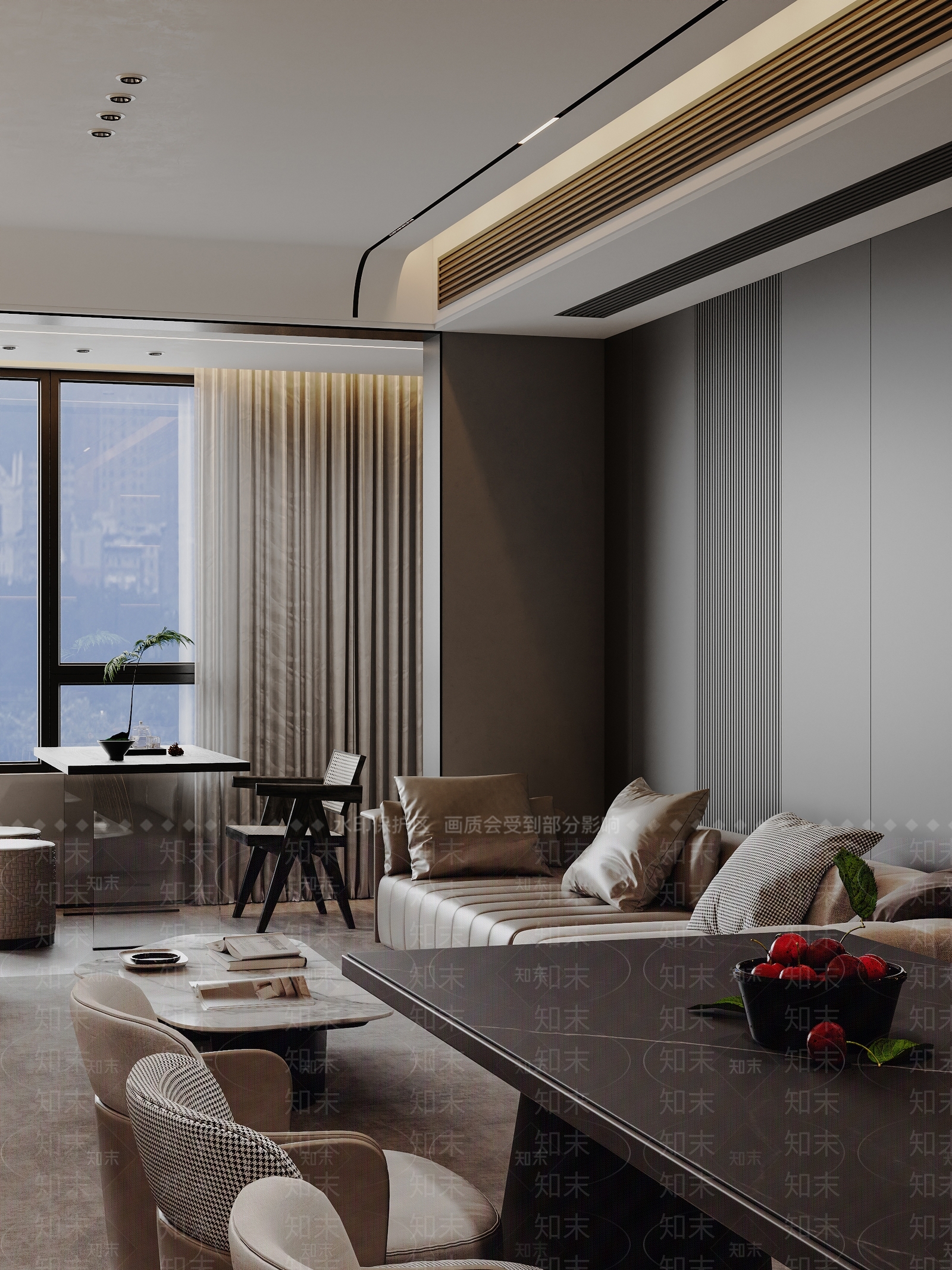 现代家居餐厅3D模型下载【ID:1214686251】