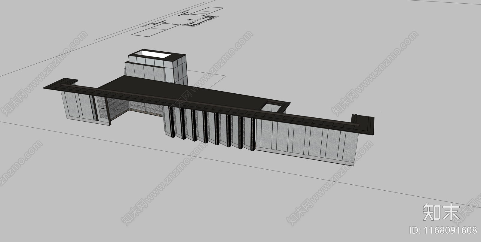 现代小公建SU模型下载【ID:1168091608】