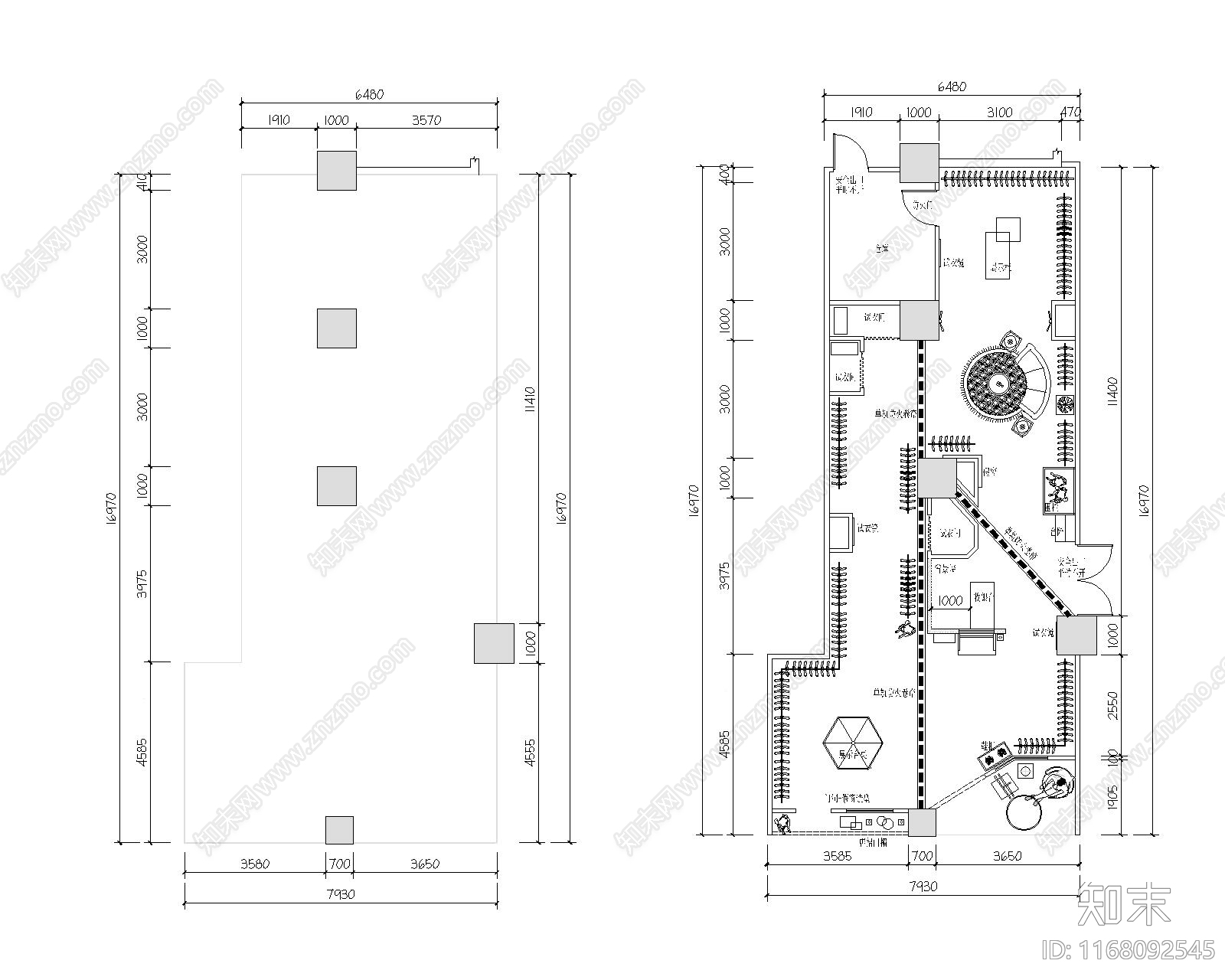 新中式中式住宅楼建筑cad施工图下载【ID:1168092545】