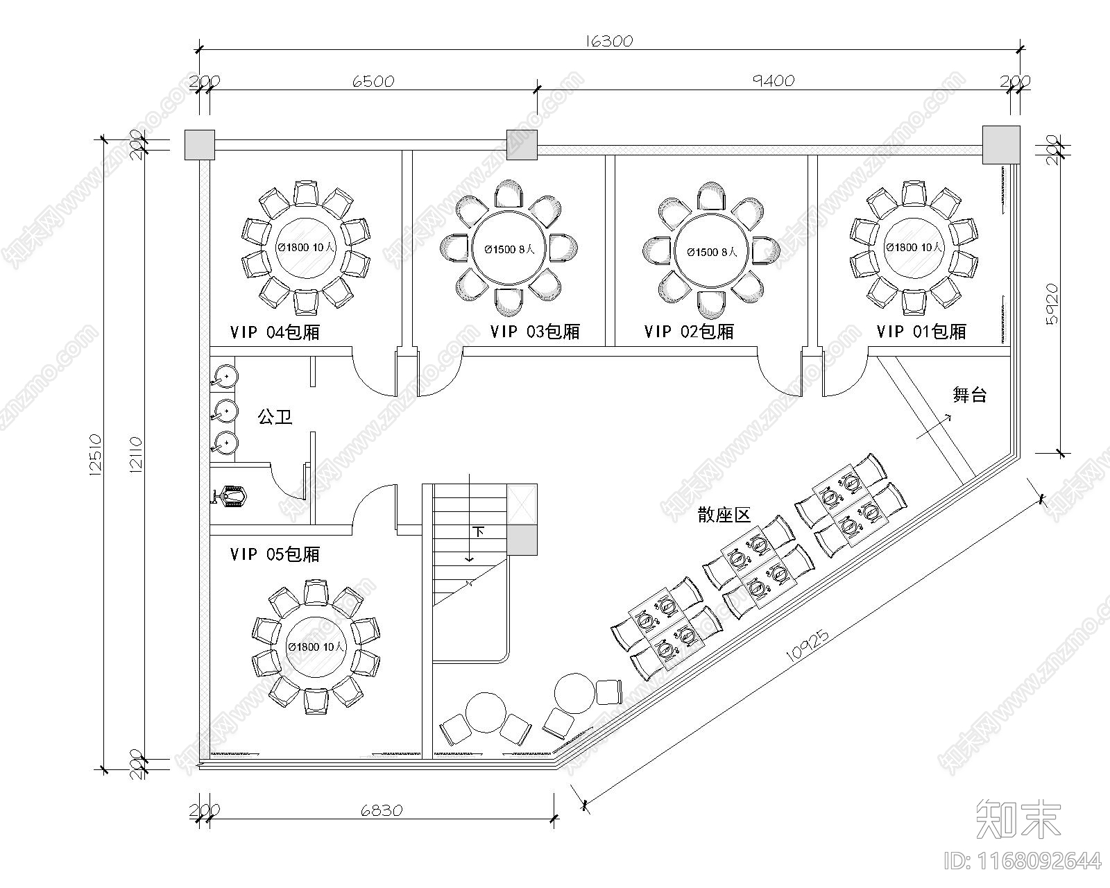 现代新中式住宅楼建筑cad施工图下载【ID:1168092644】