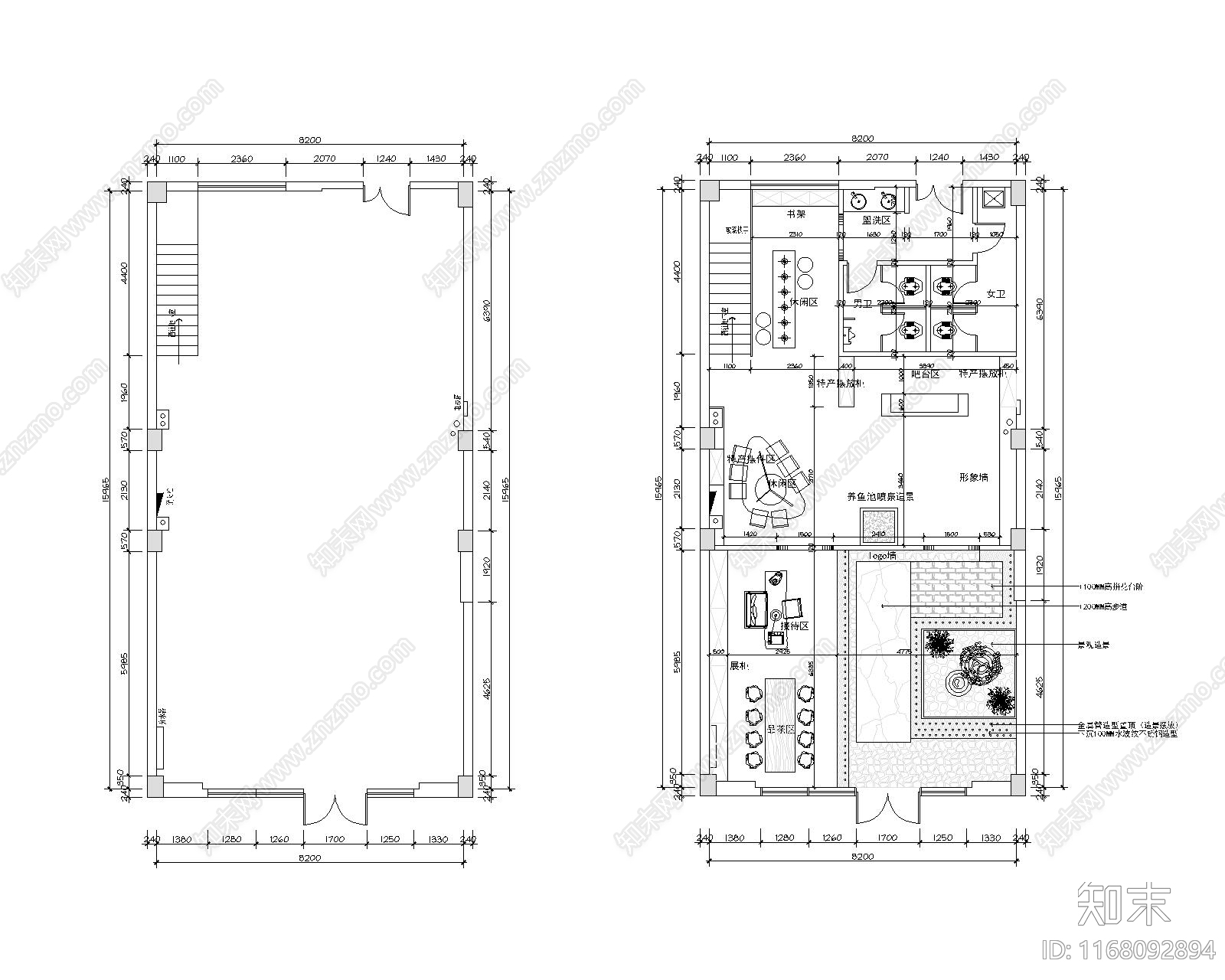 现代新中式住宅楼建筑cad施工图下载【ID:1168092894】