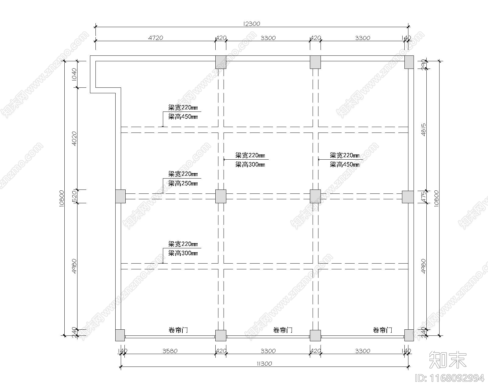 现代新中式住宅楼建筑cad施工图下载【ID:1168092994】