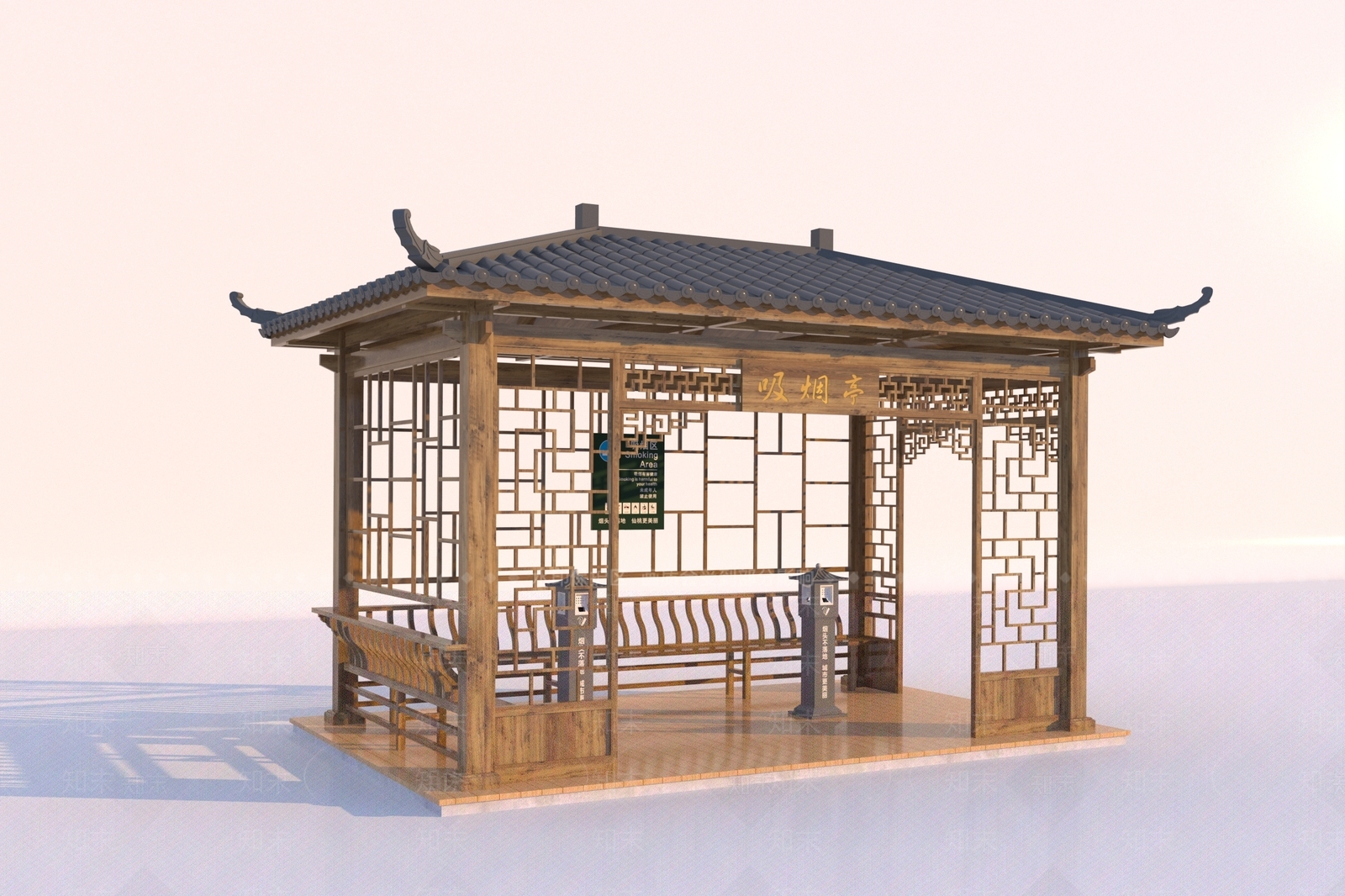 中式亭子3D模型下载【ID:1168094123】