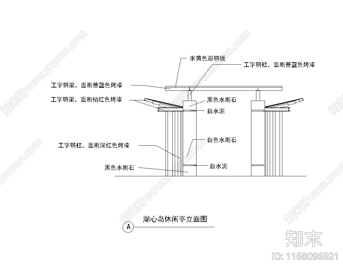 现代亭子cad施工图下载【ID:1168096921】