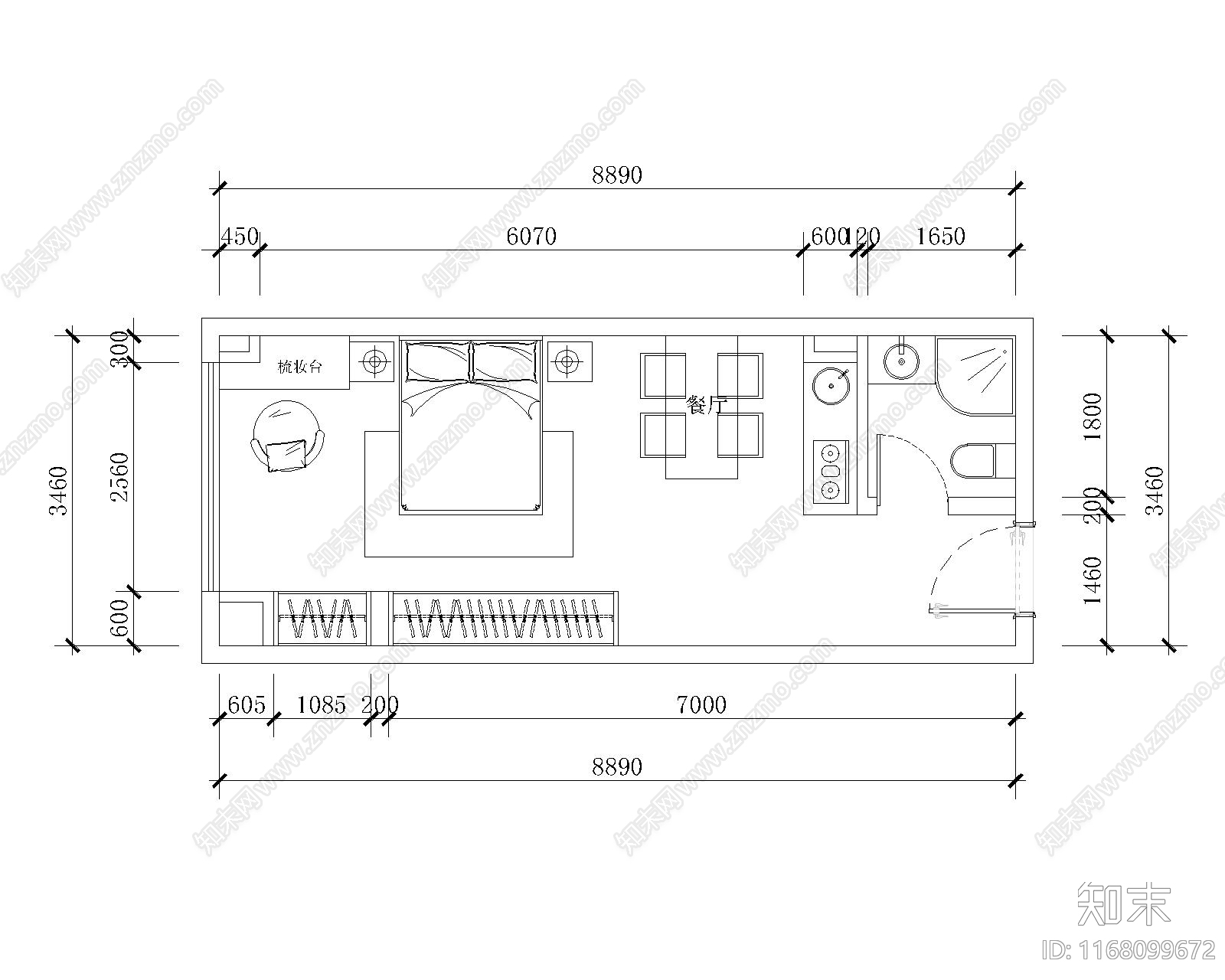 新中式现代住宅楼建筑cad施工图下载【ID:1168099672】