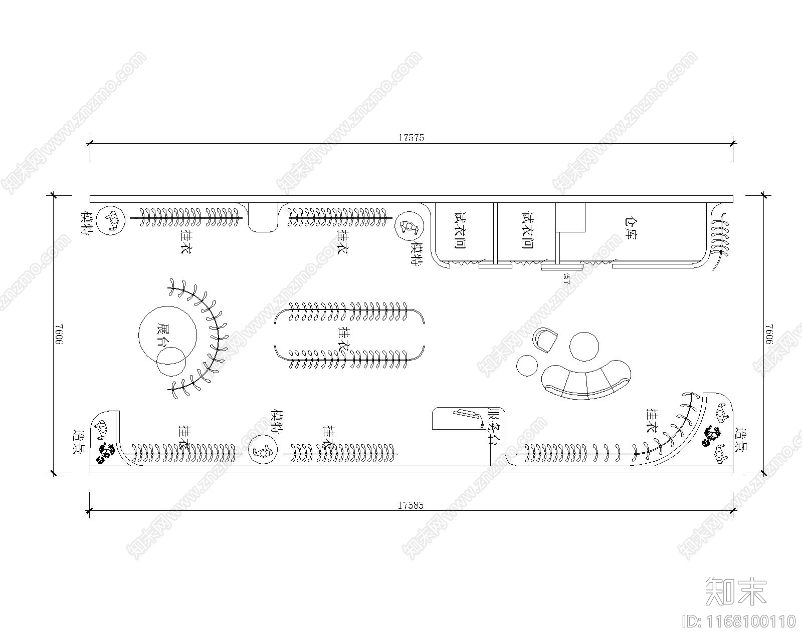 新中式现代商业综合体施工图下载【ID:1168100110】