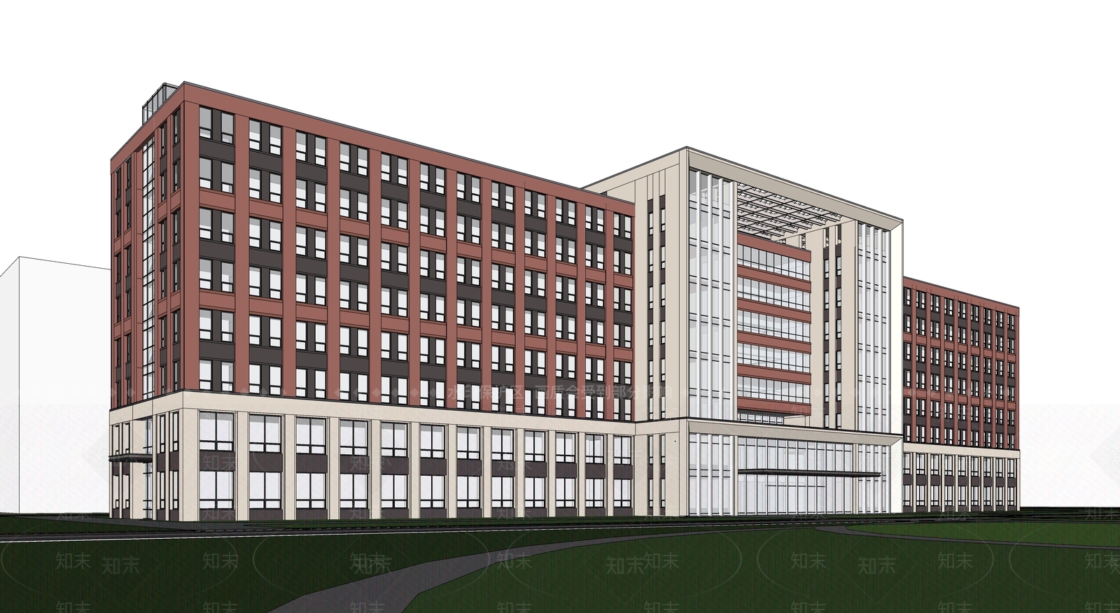 现代学校建筑SU模型下载【ID:1168105744】