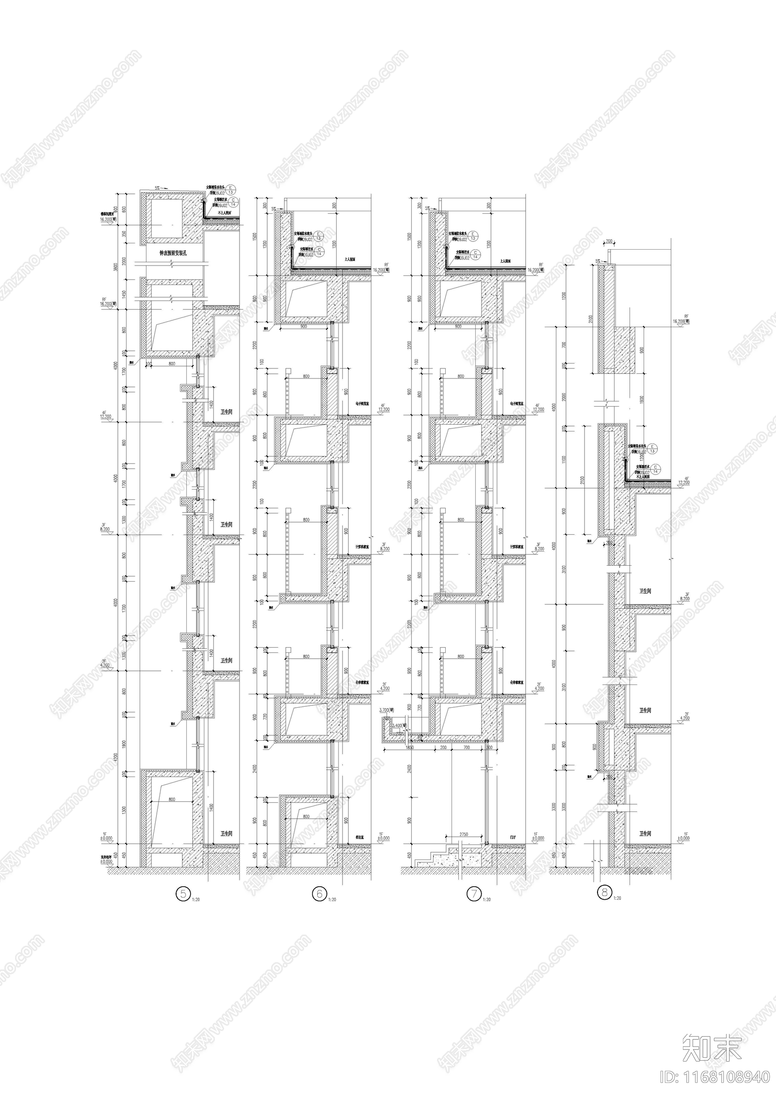 现代学校建筑施工图下载【ID:1168108940】