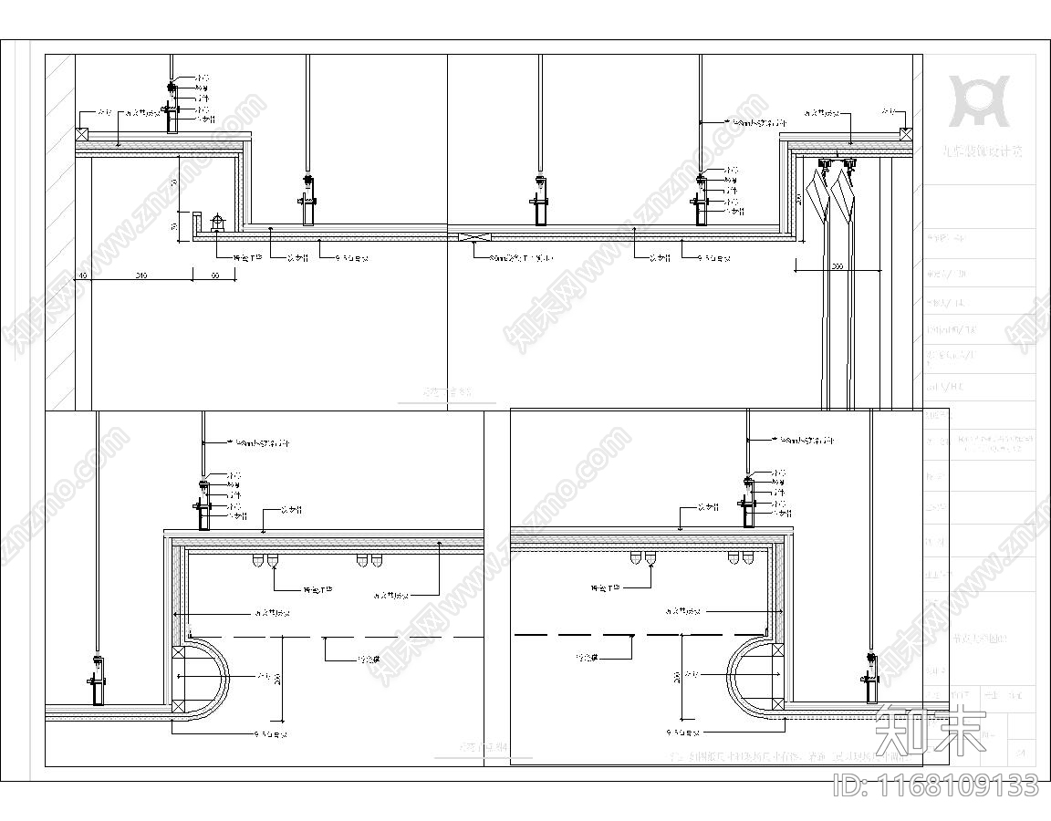 现代新中式住宅楼建筑cad施工图下载【ID:1168109133】