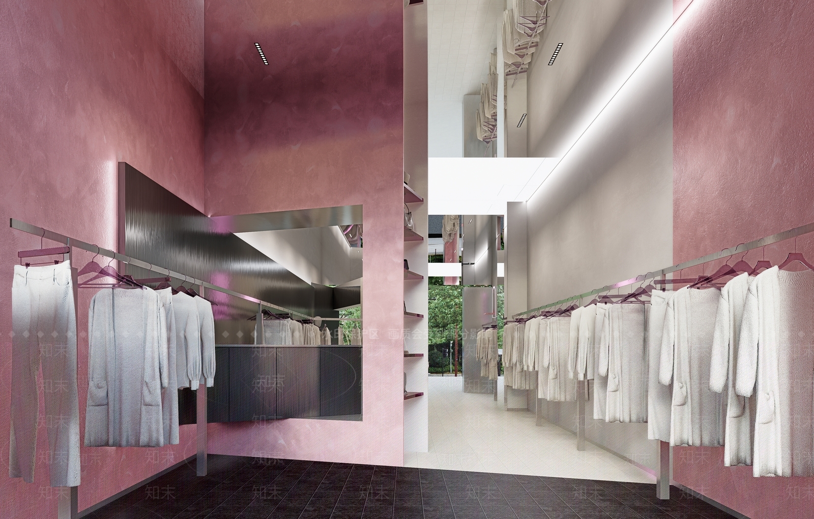 现代极简服装店SU模型下载【ID:1168110791】