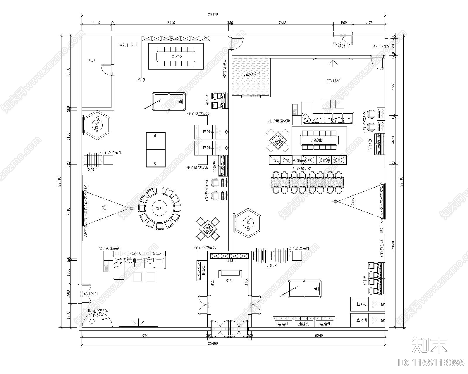 现代新中式住宅楼建筑cad施工图下载【ID:1168113096】