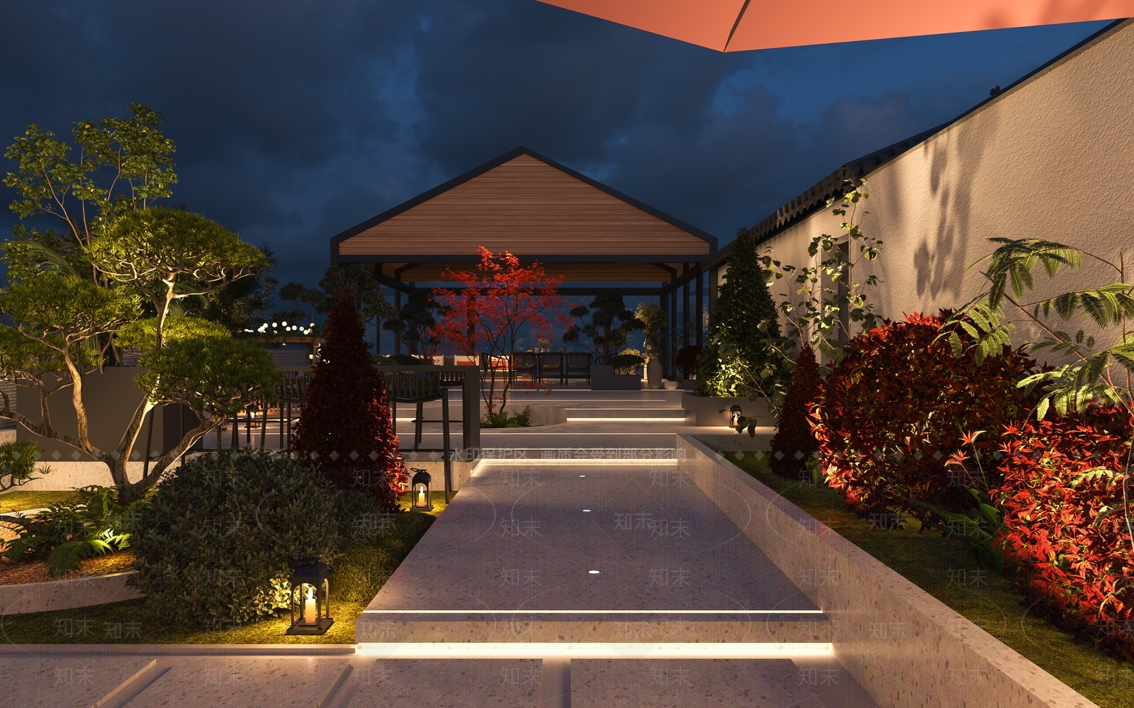 现代新中式庭院3D模型下载【ID:1168116738】