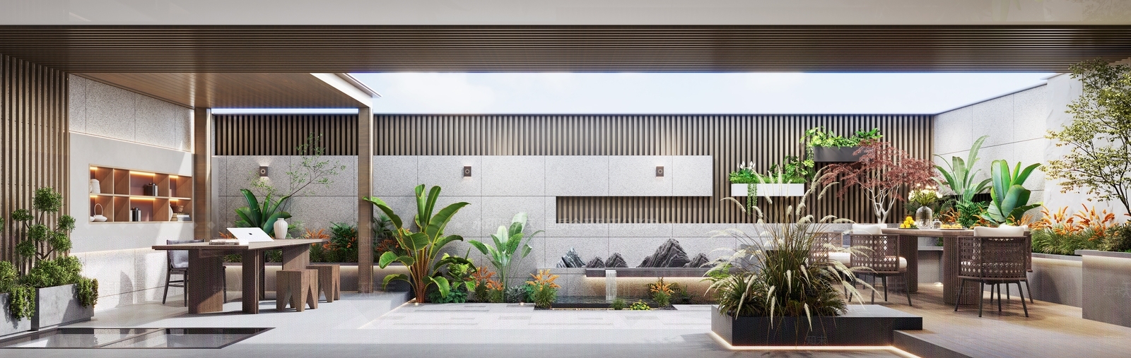 现代庭院3D模型下载【ID:1168116076】