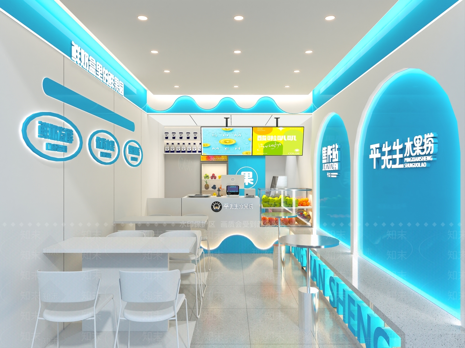 现代甜品面包店3D模型下载【ID:1168126904】