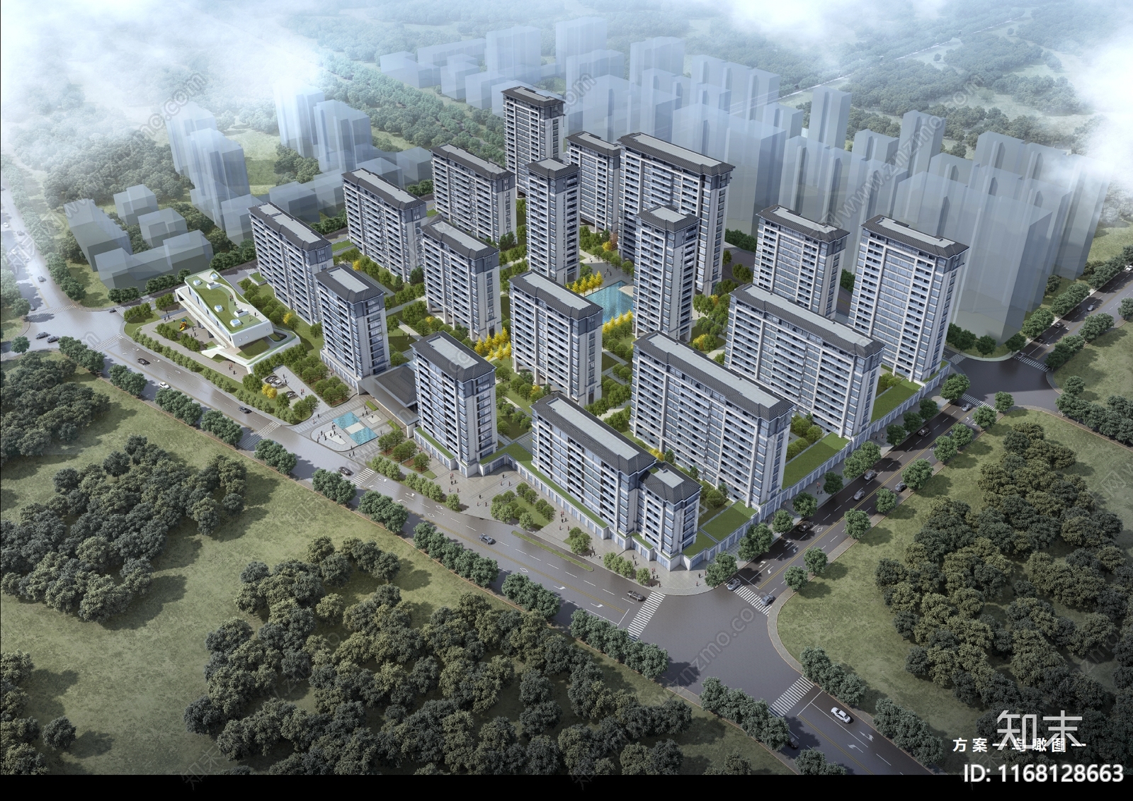 现代售楼处cad施工图下载【ID:1168128663】